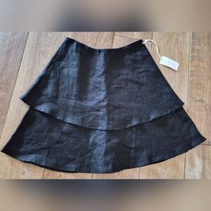 Slate Nwt Black 100% Linen Eden Skirt Size XS